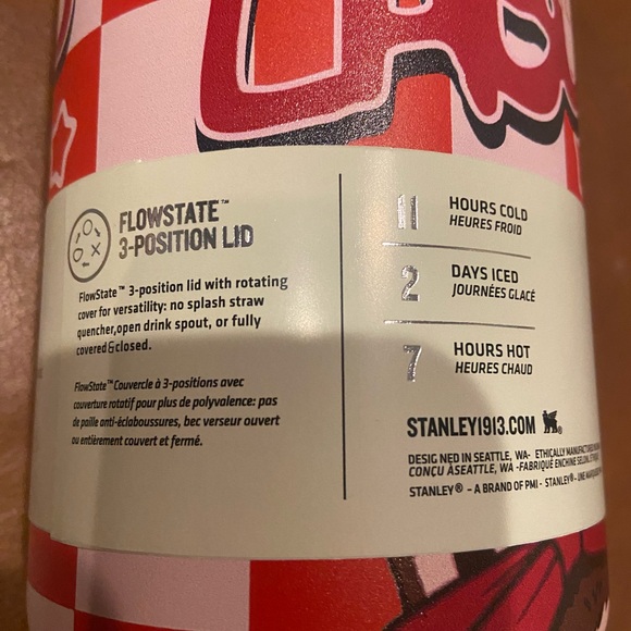 Custom made Stanley Red and White Graphic Labubu Tumbler - Picture 2 of 5